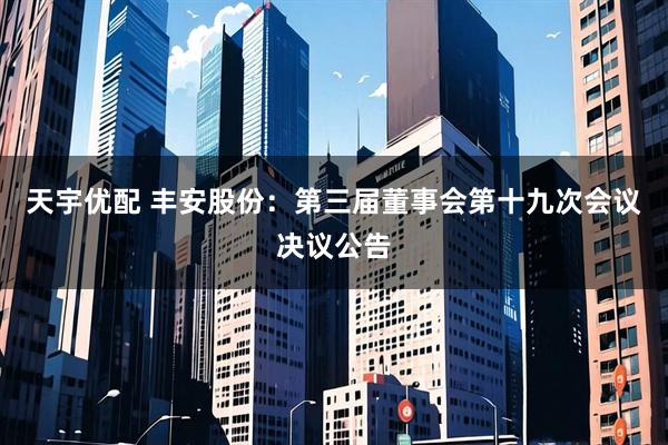 天宇优配 丰安股份：第三届董事会第十九次会议决议公告