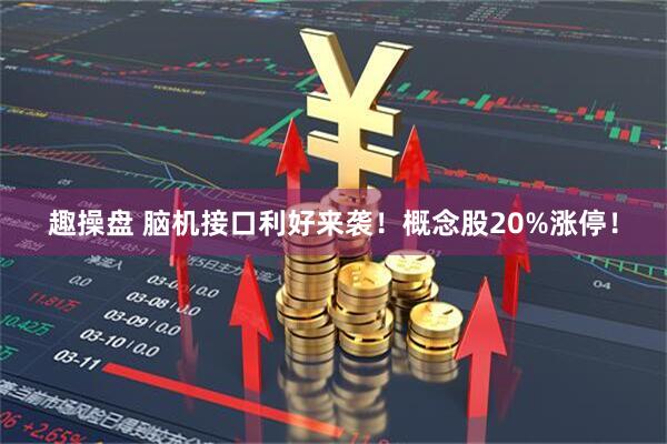 趣操盘 脑机接口利好来袭！概念股20%涨停！