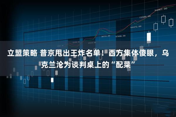 立盟策略 普京甩出王炸名单！西方集体傻眼，乌克兰沦为谈判桌上的“配菜”
